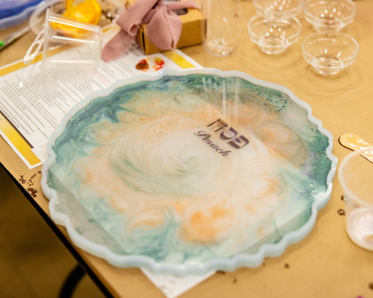 Resin Seder Plate 13" -Limited stock