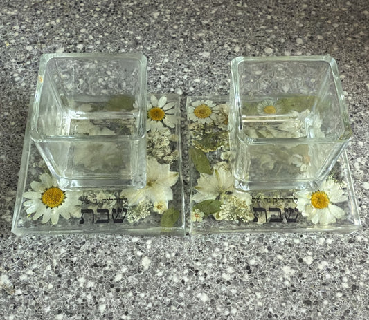 Glass-Resin Tealight holder
