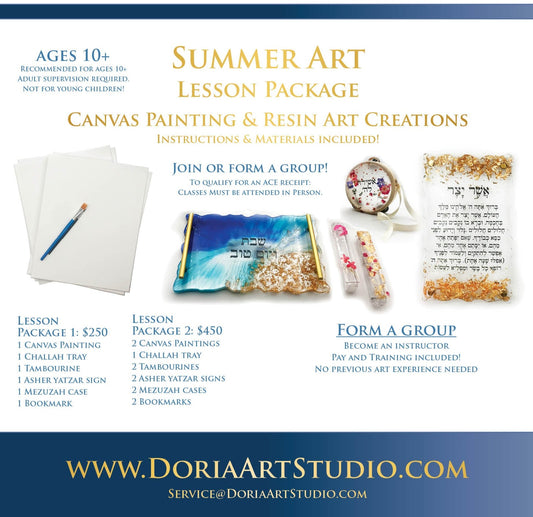Coming Soon! 10 years and older - Summer Art Classes - Canvas Painting and Resin Art Creation