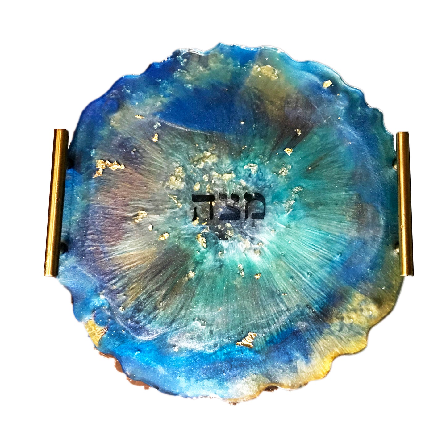 Resin Matzah Platter with handles