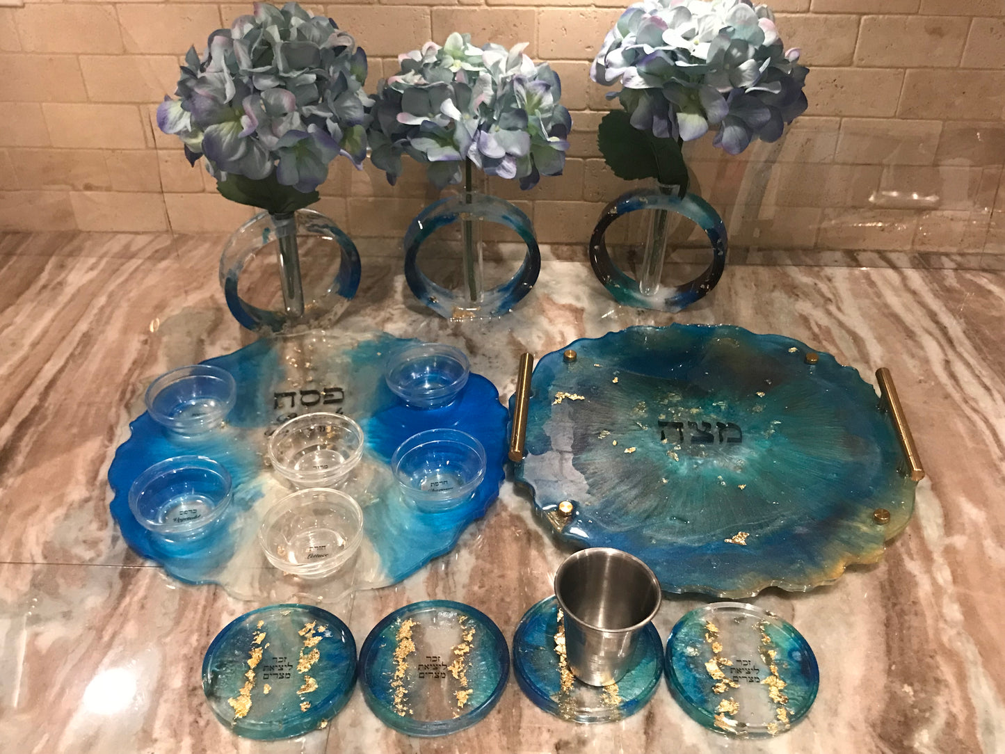 Resin Matzah Plater- BACK IN STOCK!