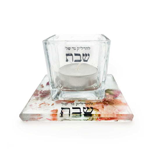 Glass-Resin Tealight holder