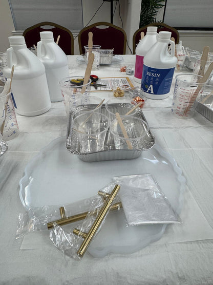 Resin Matzah Platter with handles