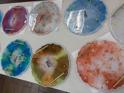 Resin Matzah Platter with handles